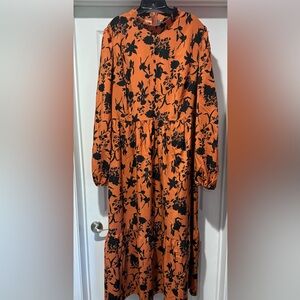 Bright floral maxi dress